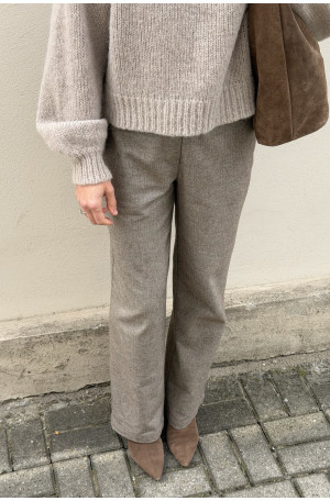 Spodnie wide leg w jodełkę | Marisol