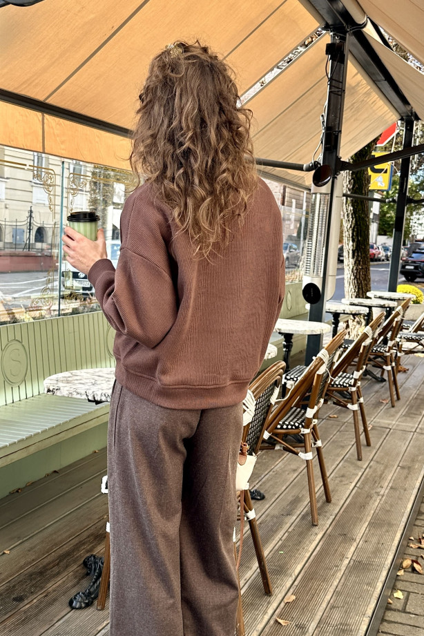 Bluza z suwakiem - bawełna organiczna, oversize