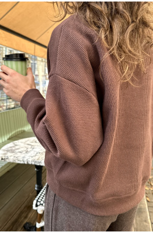 Bluza z suwakiem - bawełna organiczna, oversize