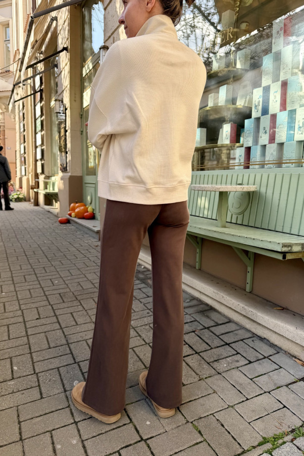 Spodnie Flare Chocolate - czekoladowe dzwony | Marisol