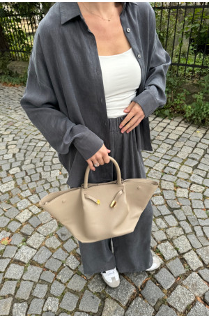 Szerokie spodnie z lyocellu i modelu