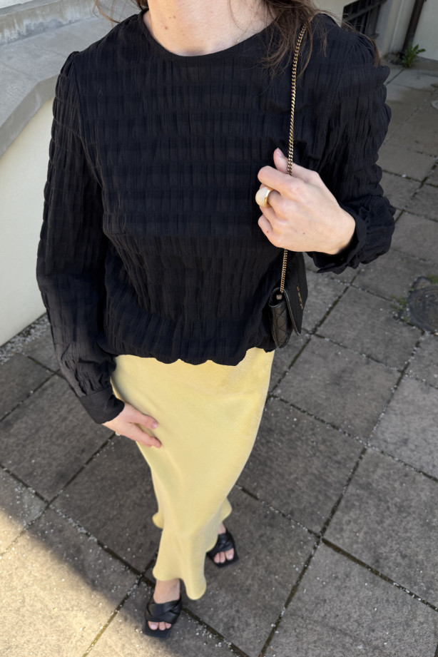 Żółta spódnica ze skosu Florence