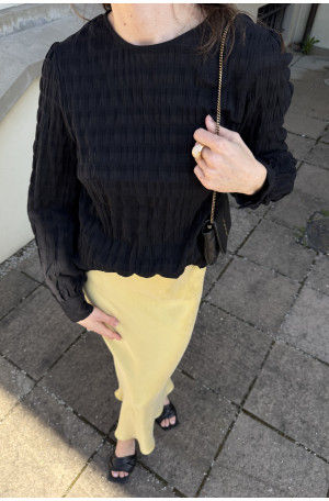 Żółta spódnica ze skosu Florence