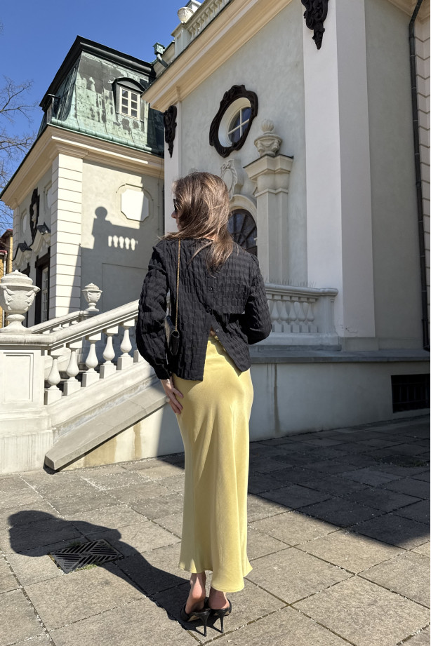 Żółta spódnica ze skosu Florence