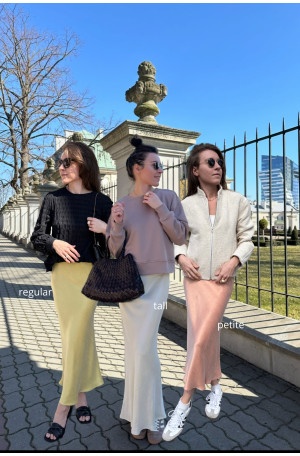 Brzoskwiniowa spódnica ze skosu Florence