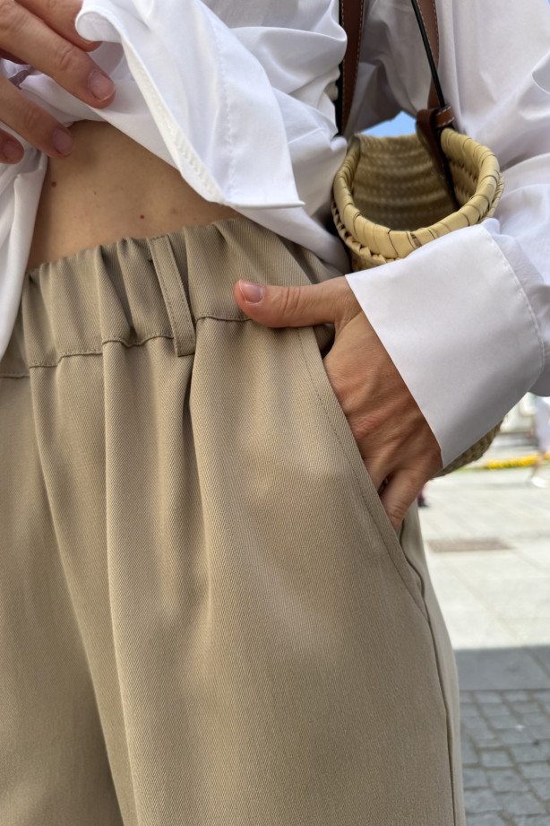 Szerokie spodnie na gumie