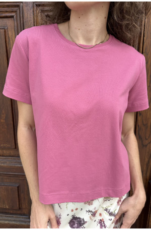 T-shirt damski Vintage Rose – pudełkowy krój, krótki rękaw | Marisol