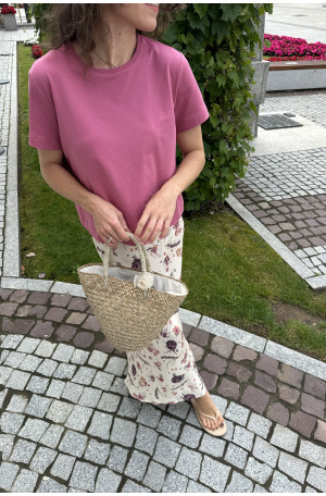 T-shirt damski Vintage Rose – pudełkowy krój, krótki rękaw | Marisol