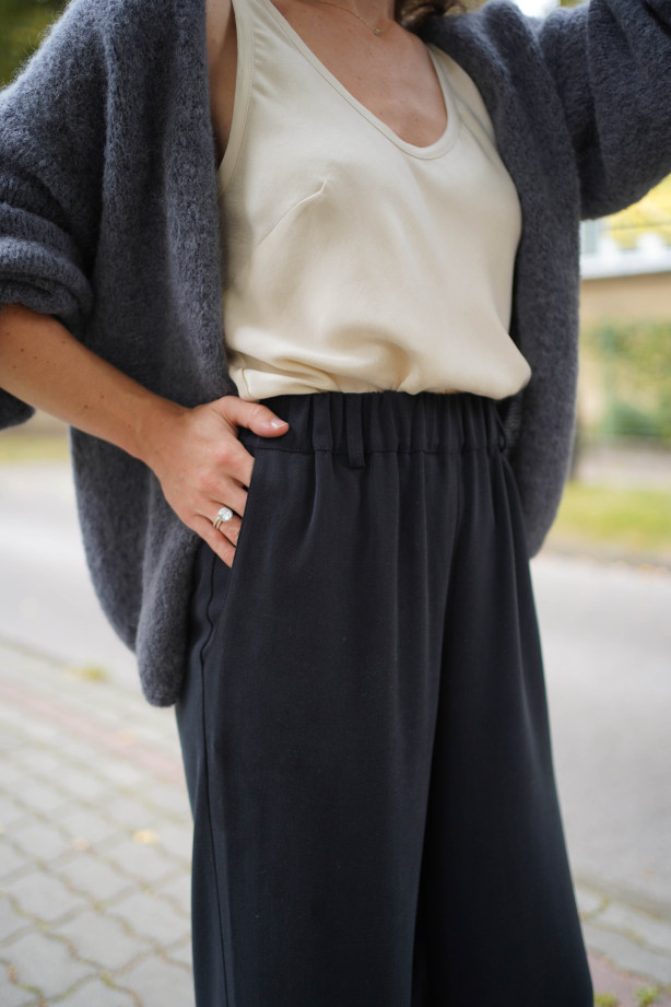 Szerokie spodnie na gumie