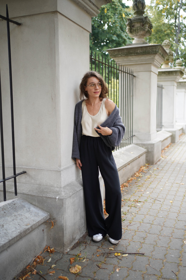 Szerokie spodnie na gumie