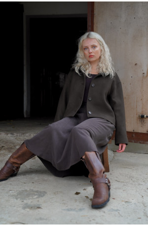 Spódnica Mocha – czekoladowa spódnica midi na gumie | Marisol