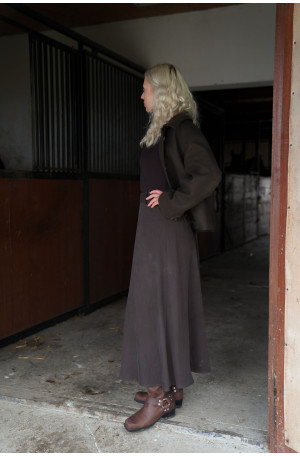 Spódnica Mocha – czekoladowa spódnica midi na gumie | Marisol