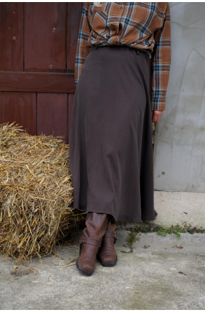 Spódnica Mocha – czekoladowa spódnica midi na gumie | Marisol