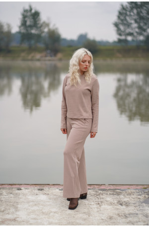 Spodnie z szeroką nogawką – eleganckie, wygodne, polska produkcja | Marisol