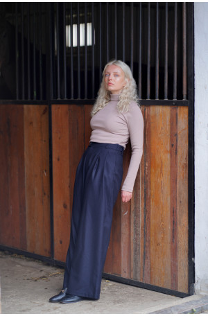 Golf mokka z prążkowanej bawełny – klasyczny golf damski | Marisol