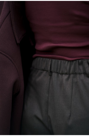 Spodnie wełniane Carlton – klasyczne, z zakładkami i szerszą nogawką | Marisol