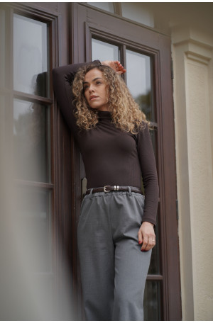 Wełniane spodnie z prostą nogawką i gumą w pasie | Marisol