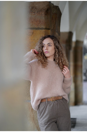 Wełniane spodnie z prostą nogawką i gumą w pasie | Marisol