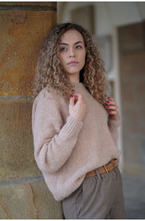 Wełniane spodnie z prostą nogawką i gumą w pasie | Marisol