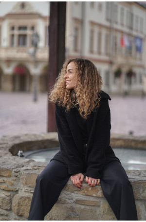 Wełniane spodnie z prostą nogawką i gumą w pasie | Marisol