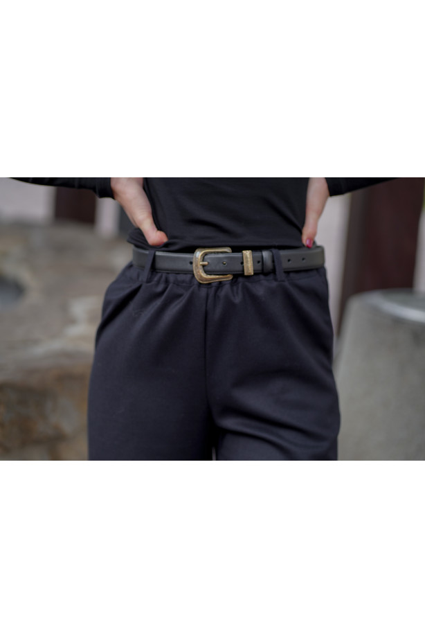 Wełniane spodnie z prostą nogawką i gumą w pasie | Marisol Wełniane spodnie z prostą nogawką i gumą w pasie | Marisol