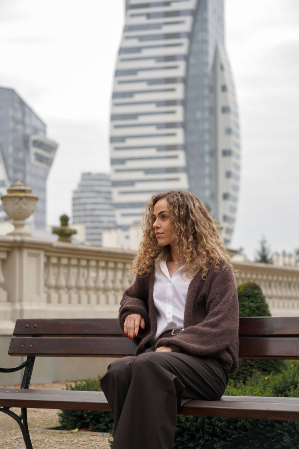 Kardigan typu chmurka wykonany z suri alpaca | Marisol Kardigan typu chmurka wykonany z suri alpaca | Marisol