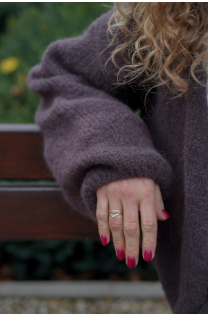 Kardigan typu chmurka wykonany z suri alpaca | Marisol