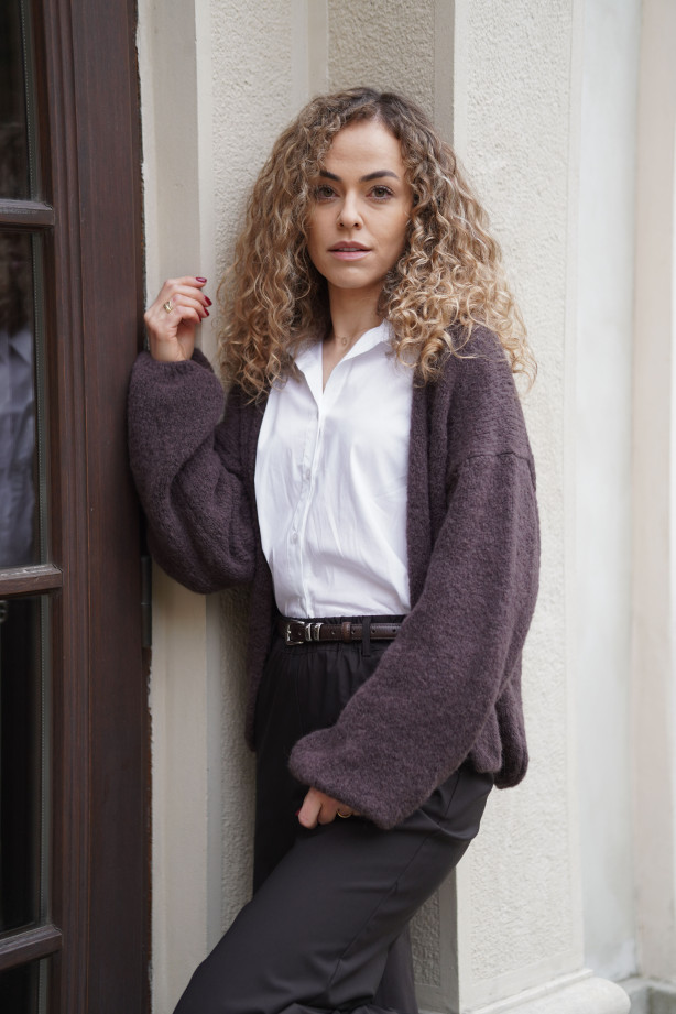 Kardigan typu chmurka wykonany z suri alpaca | Marisol Kardigan typu chmurka wykonany z suri alpaca | Marisol