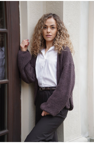 Kardigan typu chmurka wykonany z suri alpaca | Marisol
