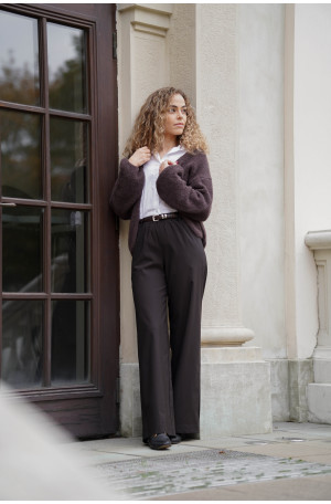 Kardigan typu chmurka wykonany z suri alpaca | Marisol