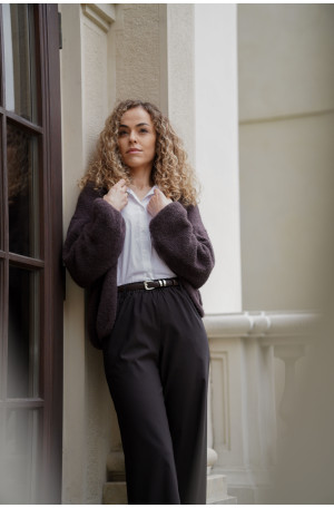 Kardigan typu chmurka wykonany z suri alpaca | Marisol