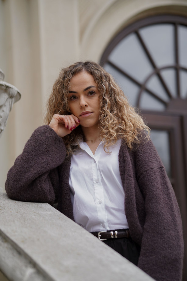 Kardigan typu chmurka wykonany z suri alpaca | Marisol Kardigan typu chmurka wykonany z suri alpaca | Marisol