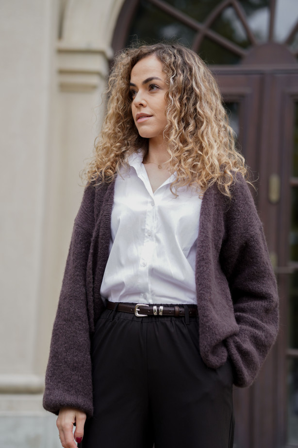 Kardigan typu chmurka wykonany z suri alpaca | Marisol Kardigan typu chmurka wykonany z suri alpaca | Marisol