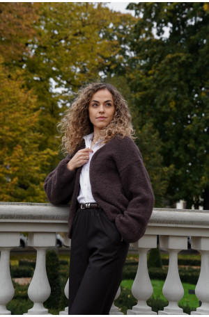 Kardigan typu chmurka wykonany z suri alpaca | Marisol