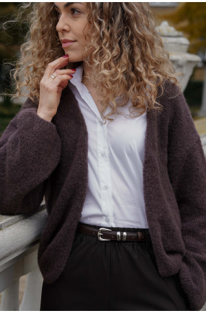 Kardigan typu chmurka wykonany z suri alpaca | Marisol