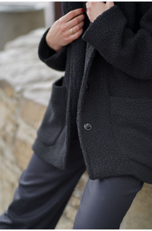 Kurtka Marlow – długa kurtka z wełny o strukturze baranka | Marisol