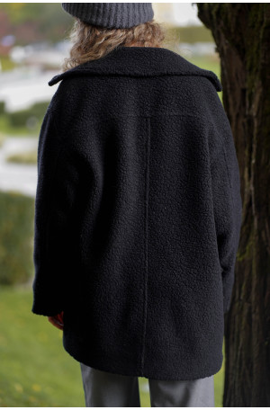 Kurtka Marlow – długa kurtka z wełny o strukturze baranka | Marisol