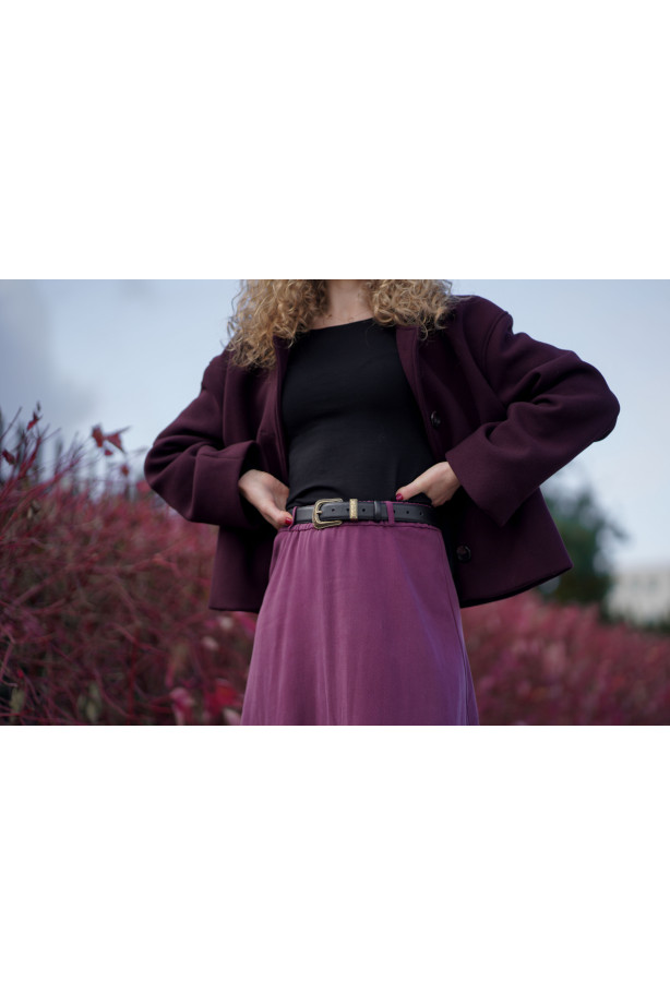 Spódnica Mocha – bordowa spódnica midi na gumie | Marisol Spódnica Mocha – bordowa spódnica midi na gumie | Marisol