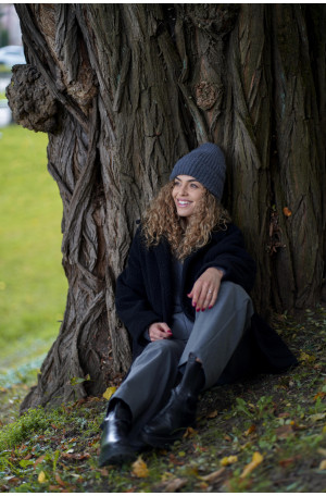 Klasyczna czapka z baby suri alpaki i wełny jagnięcej | MARISOL