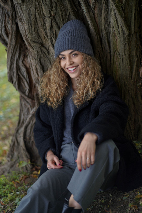 Klasyczna czapka z baby suri alpaki i wełny jagnięcej | MARISOL