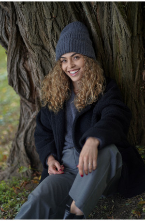 Klasyczna czapka z baby suri alpaki i wełny jagnięcej | MARISOL