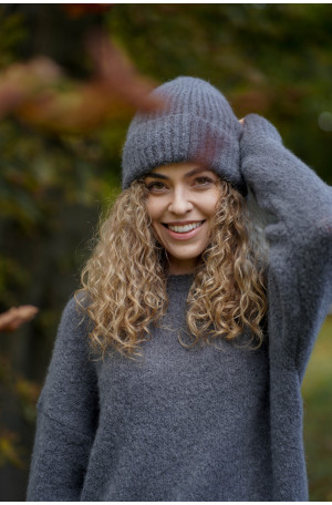 Klasyczna czapka z baby suri alpaki i wełny jagnięcej | MARISOL