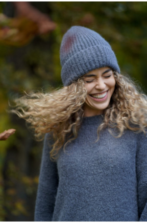 Klasyczna czapka z baby suri alpaki i wełny jagnięcej | MARISOL