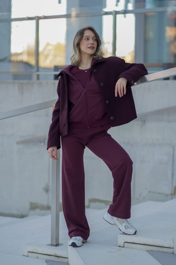 Spodnie dresowe z prostą nogawką – bawełna, polska produkcja | Marisol