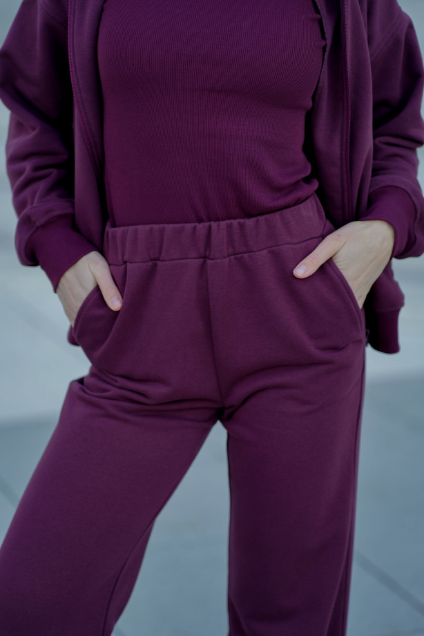 Spodnie dresowe z prostą nogawką – bawełna, polska produkcja | Marisol