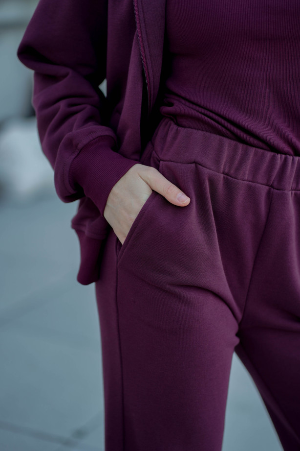 Spodnie dresowe z prostą nogawką – bawełna, polska produkcja | Marisol