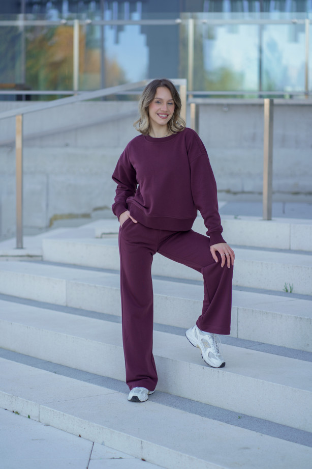 Spodnie dresowe z prostą nogawką – bawełna, polska produkcja | Marisol