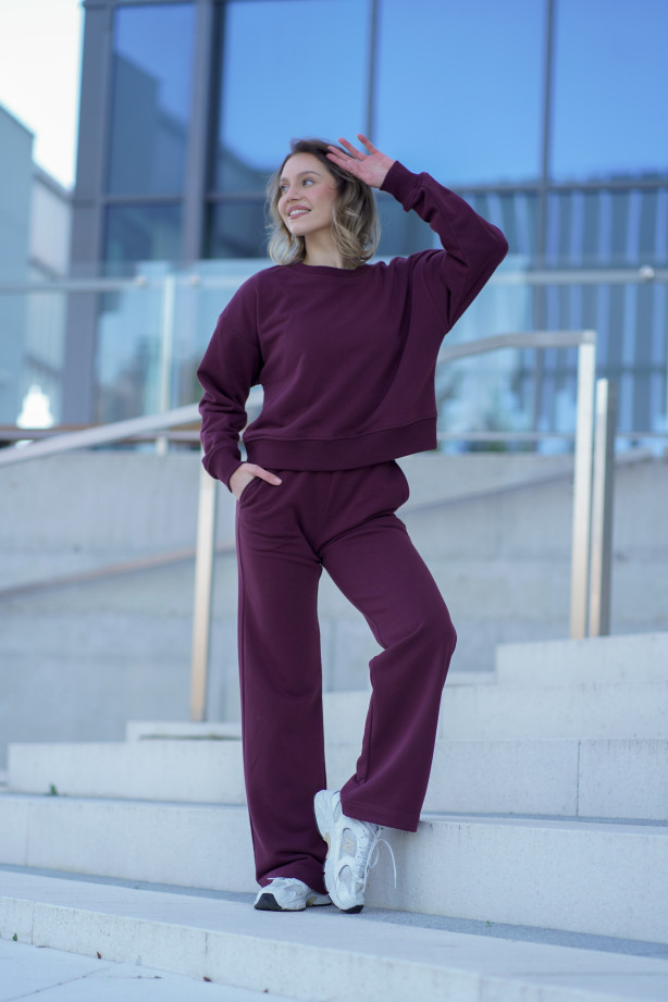Spodnie dresowe z prostą nogawką – bawełna, polska produkcja | Marisol