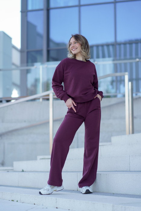 Spodnie dresowe z prostą nogawką – bawełna, polska produkcja | Marisol 2