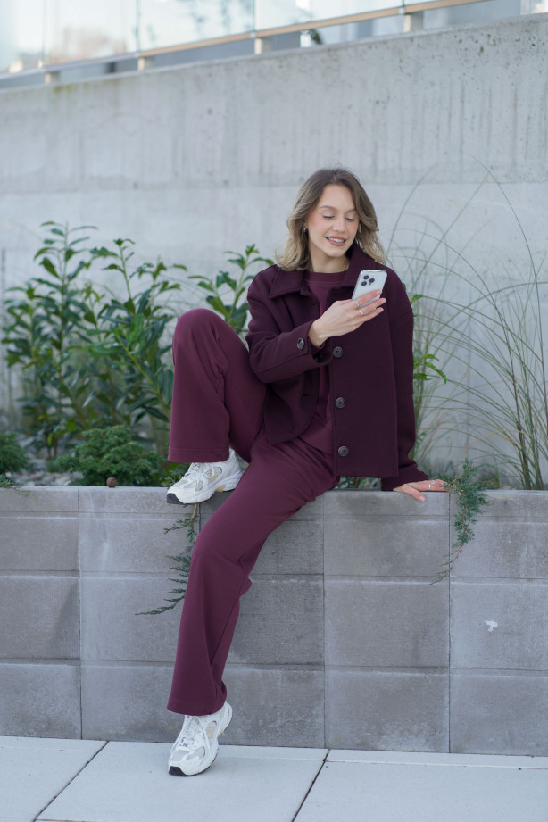 Spodnie dresowe z prostą nogawką – bawełna, polska produkcja | Marisol